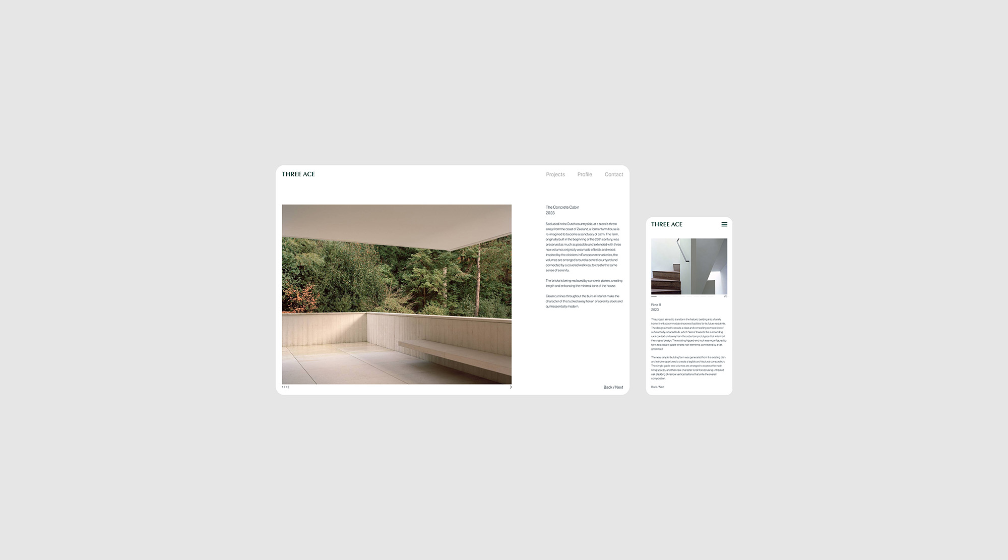 Three Ace - Identity<br />Web design / 2022